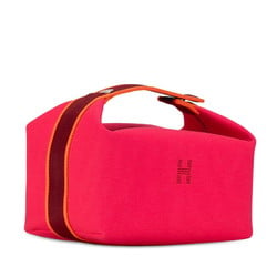 Hermes Brid A Black GM Handbag Pink Orange Canvas Women's HERMES