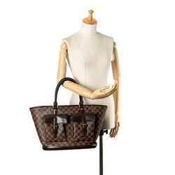 Louis Vuitton Damier Manosque GM Tote Bag Handbag N51120 Brown PVC Leather Women's LOUIS VUITTON