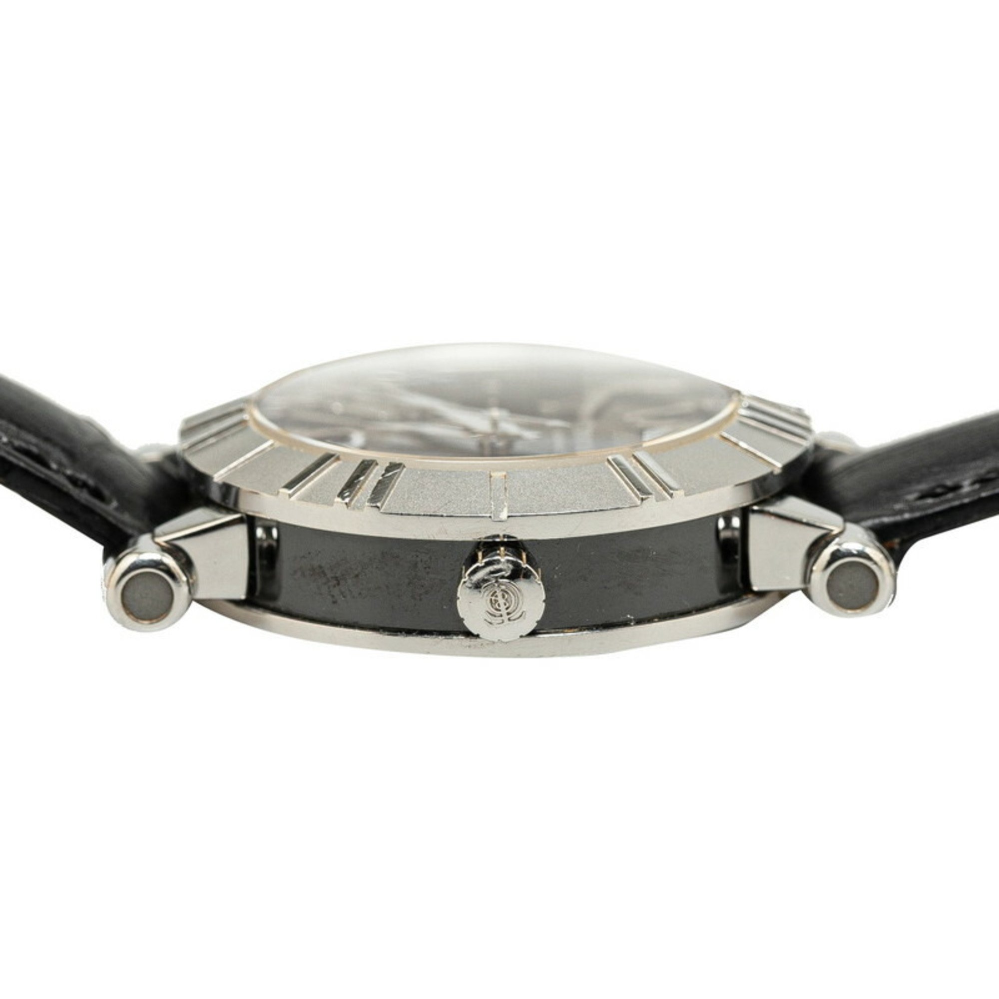 Tiffany Atlas Watch Z1300 Quartz Black Dial Stainless Steel Leather Ladies TIFFANY&Co.