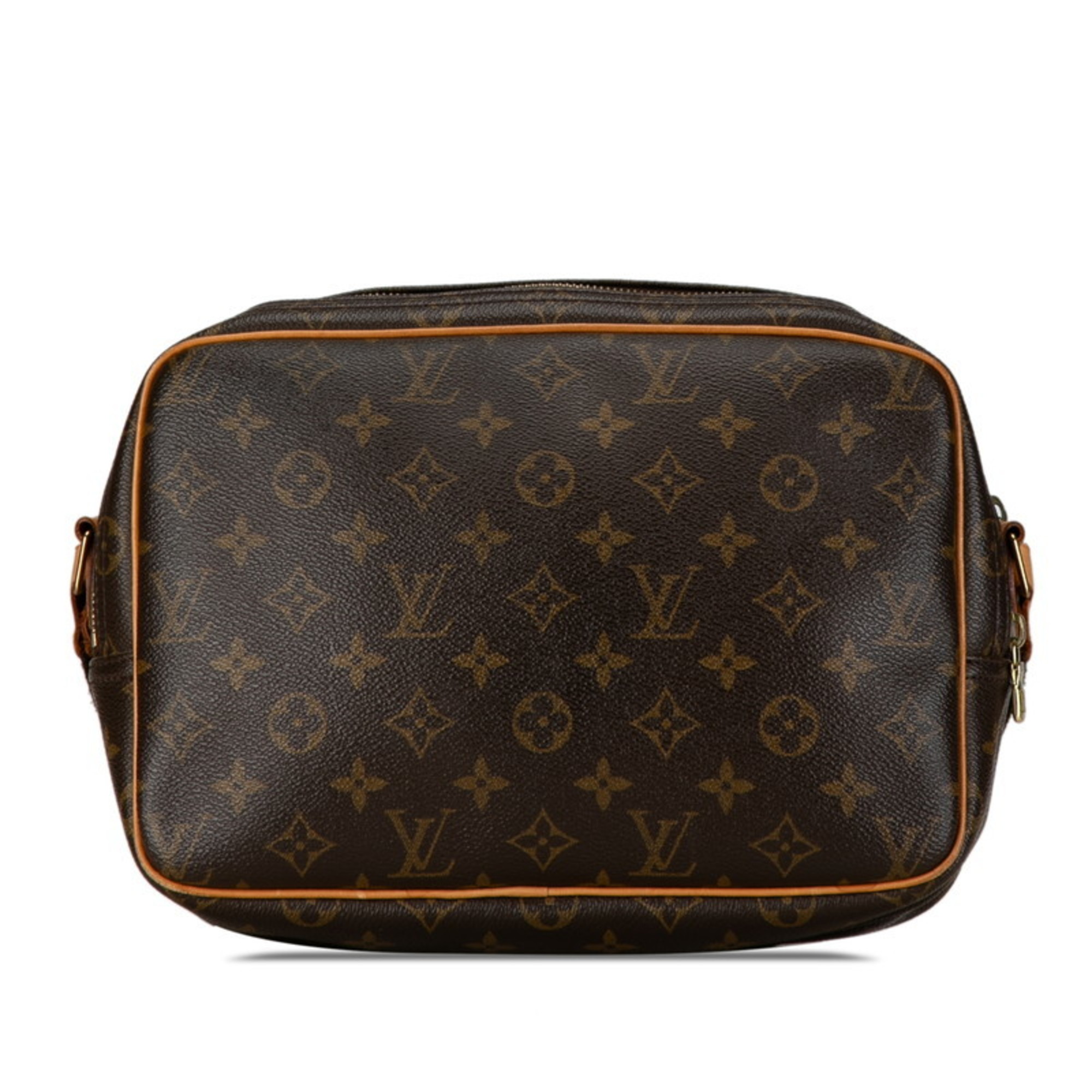 Louis Vuitton Monogram Reporter PM Shoulder Bag M45254 Brown PVC Leather Women's LOUIS VUITTON