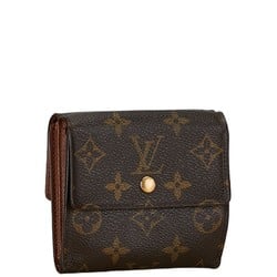 Louis Vuitton Monogram Portefeuille Elise Bi-fold Wallet M61654 Dark Brown PVC Leather Women's LOUIS VUITTON