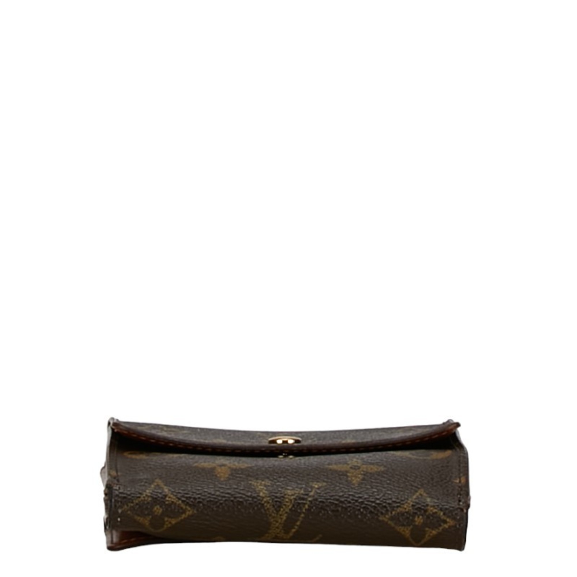 Louis Vuitton Monogram Portefeuille Elise Bi-fold Wallet M61654 Dark Brown PVC Leather Women's LOUIS VUITTON