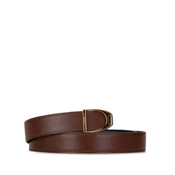 Hermes Etrivier D-buckle belt size: 90 brown gold leather women's HERMES