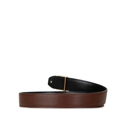 Hermes Etrivier D-buckle belt size: 90 brown gold leather women's HERMES