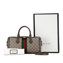 Gucci GG Supreme Ophidia Sherry Line Handbag Shoulder Bag 524532 Beige Brown PVC Leather Women's GUCCI