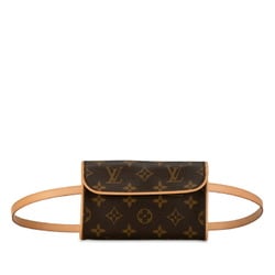 Louis Vuitton Monogram Pochette Florentine S Body Bag Waist M51855 Brown PVC Leather Women's LOUIS VUITTON