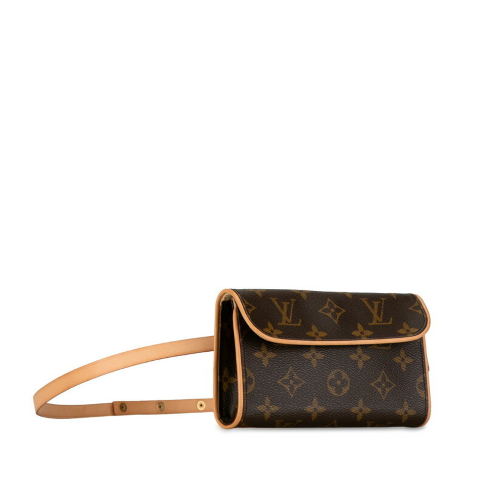 Louis Vuitton Monogram Pochette Florentine S Body Bag Waist M51855 Brown PVC Leather Women's LOUIS VUITTON