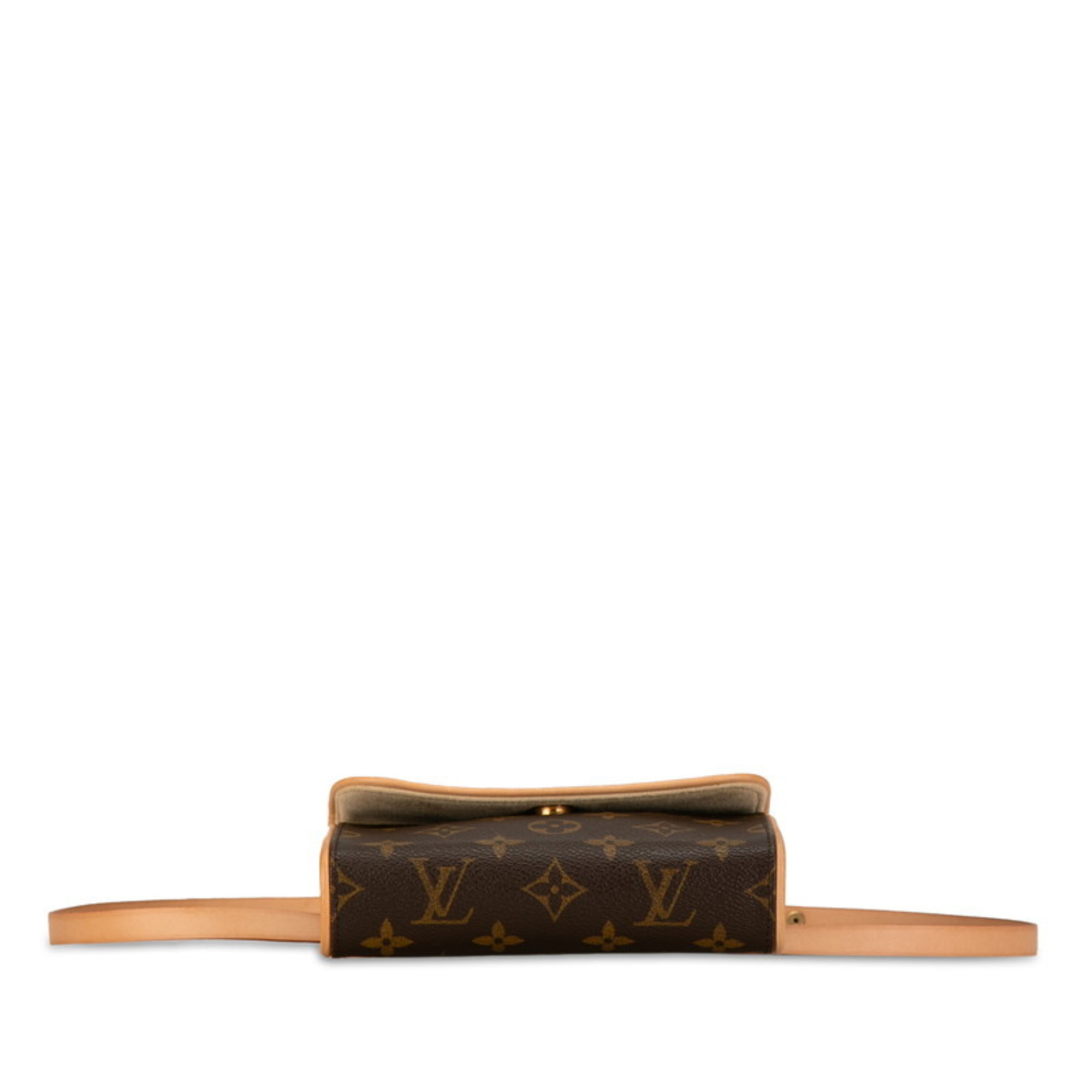 Louis Vuitton Monogram Pochette Florentine S Body Bag Waist M51855 Brown PVC Leather Women's LOUIS VUITTON