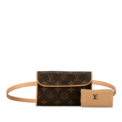 Louis Vuitton Monogram Pochette Florentine S Body Bag Waist M51855 Brown PVC Leather Women's LOUIS VUITTON