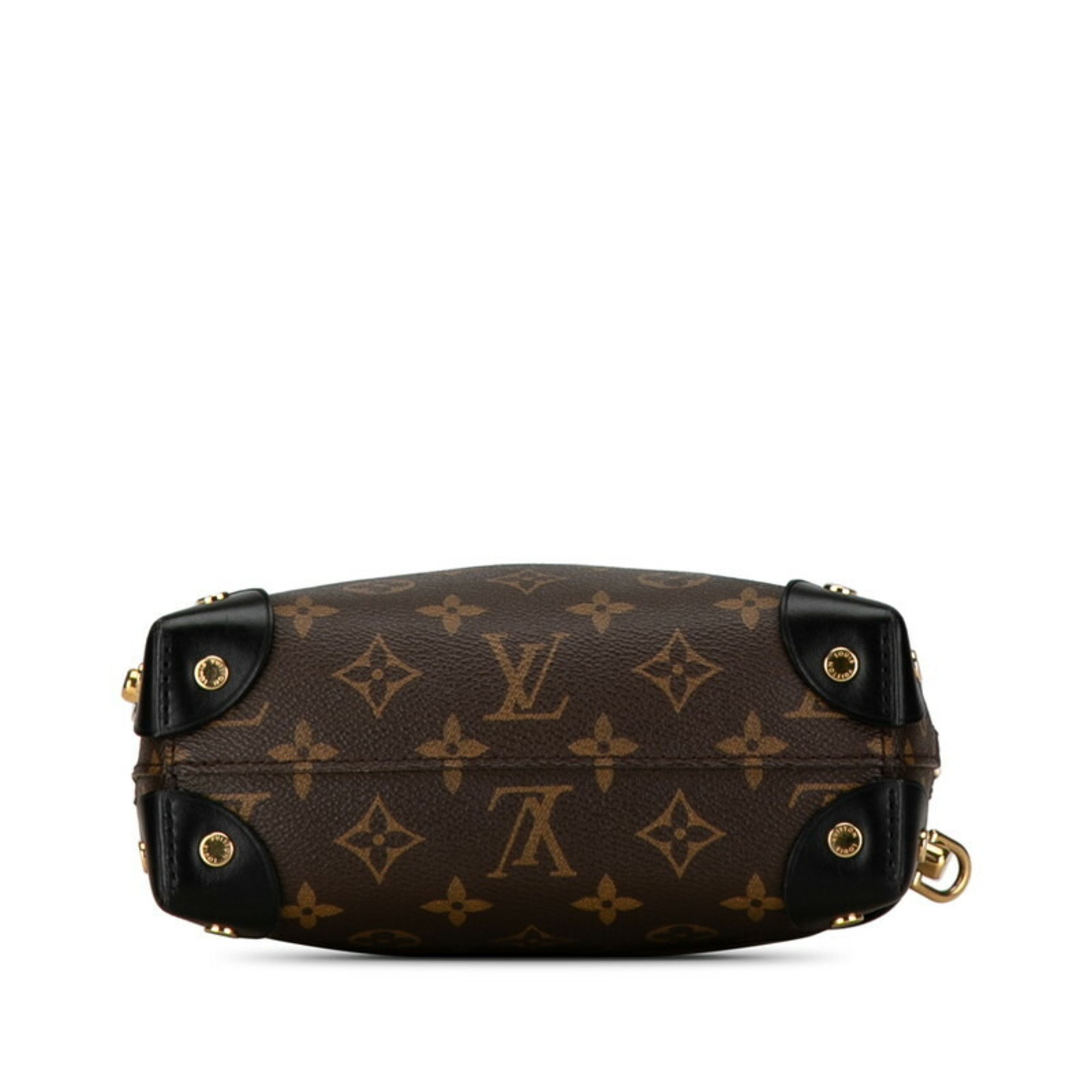 Louis Vuitton Monogram Petite Malle Souple Handbag Shoulder Bag M45571 Brown PVC Leather Women's LOUIS VUITTON