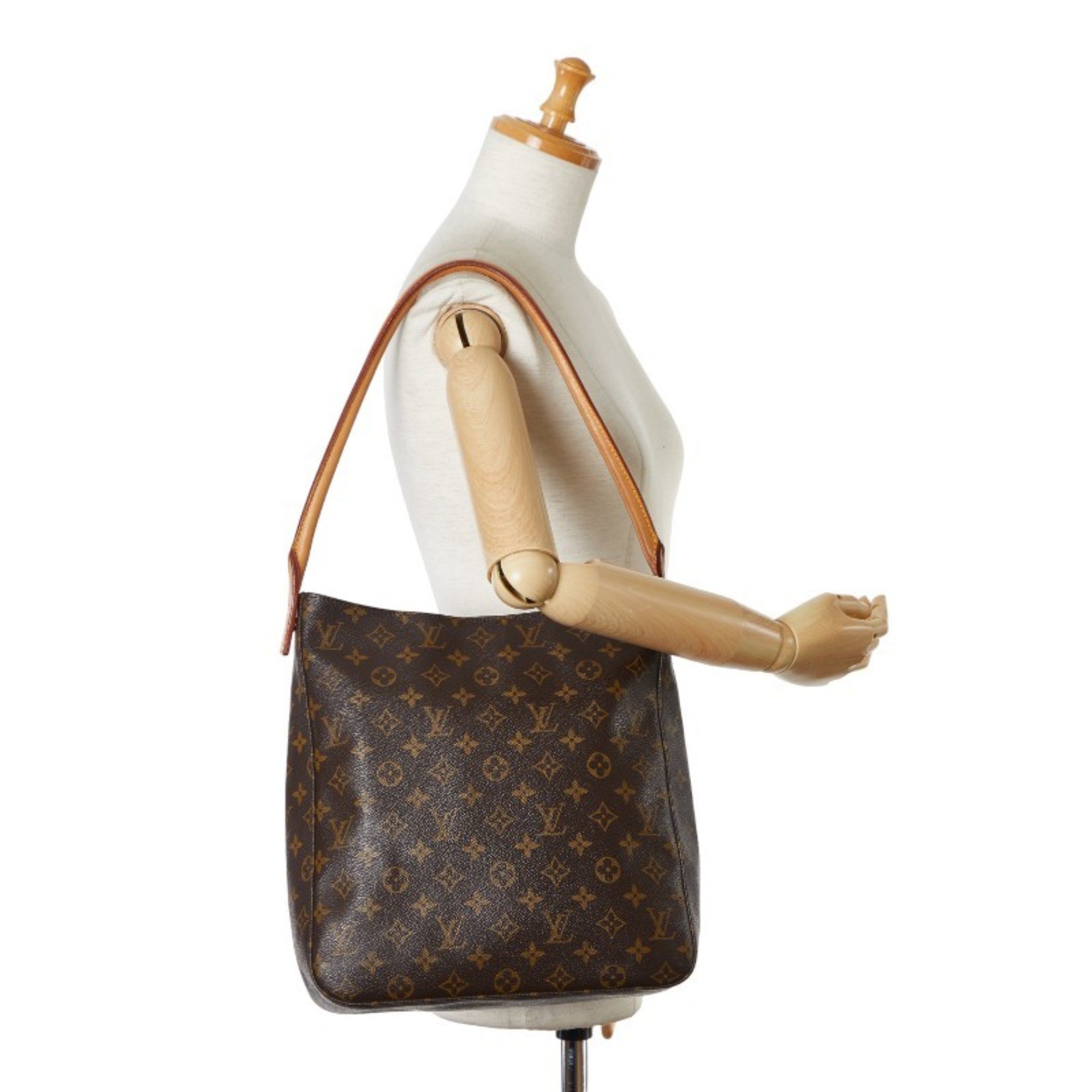 Louis Vuitton Monogram Looping GM Shoulder Bag Handbag M51145 Brown PVC Leather Women's LOUIS VUITTON