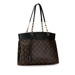 Louis Vuitton Monogram Pallas Shopper Handbag Tote Bag M51198 Brown Black PVC Leather Women's LOUIS VUITTON