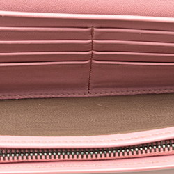 Bottega Veneta Intrecciato Long Wallet Pink Leather Women's BOTTEGAVENETA