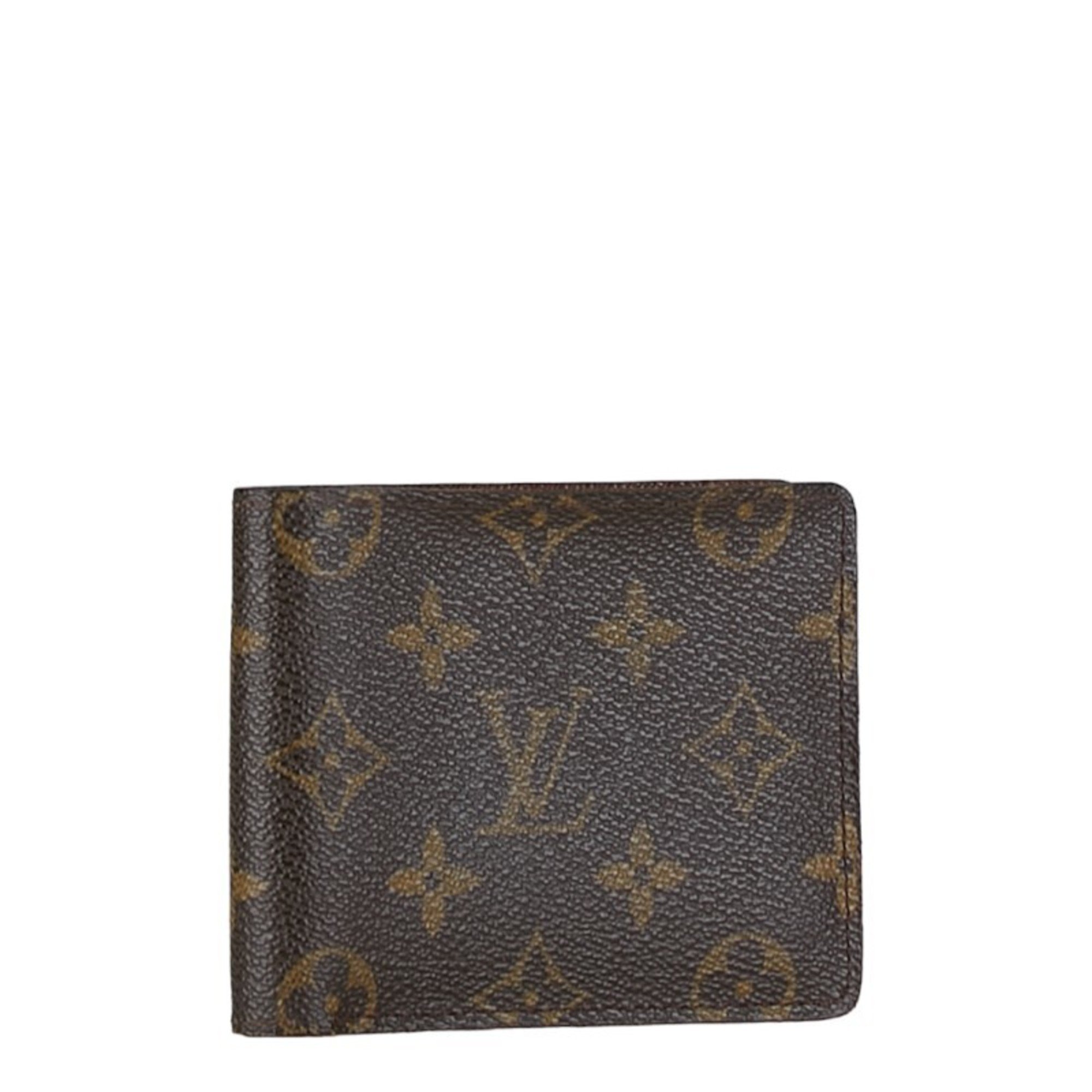 Louis Vuitton Monogram Portefeuille Multiple Bi-fold Wallet Compact M60895 Brown PVC Women's LOUIS VUITTON