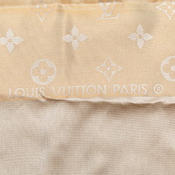 Louis Vuitton Monogram Twilly Scarf Muffler Beige Silk Women's LOUIS VUITTON