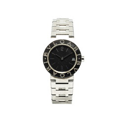 BVLGARI Watch BB23SS Quartz Black Dial Stainless Steel Women's