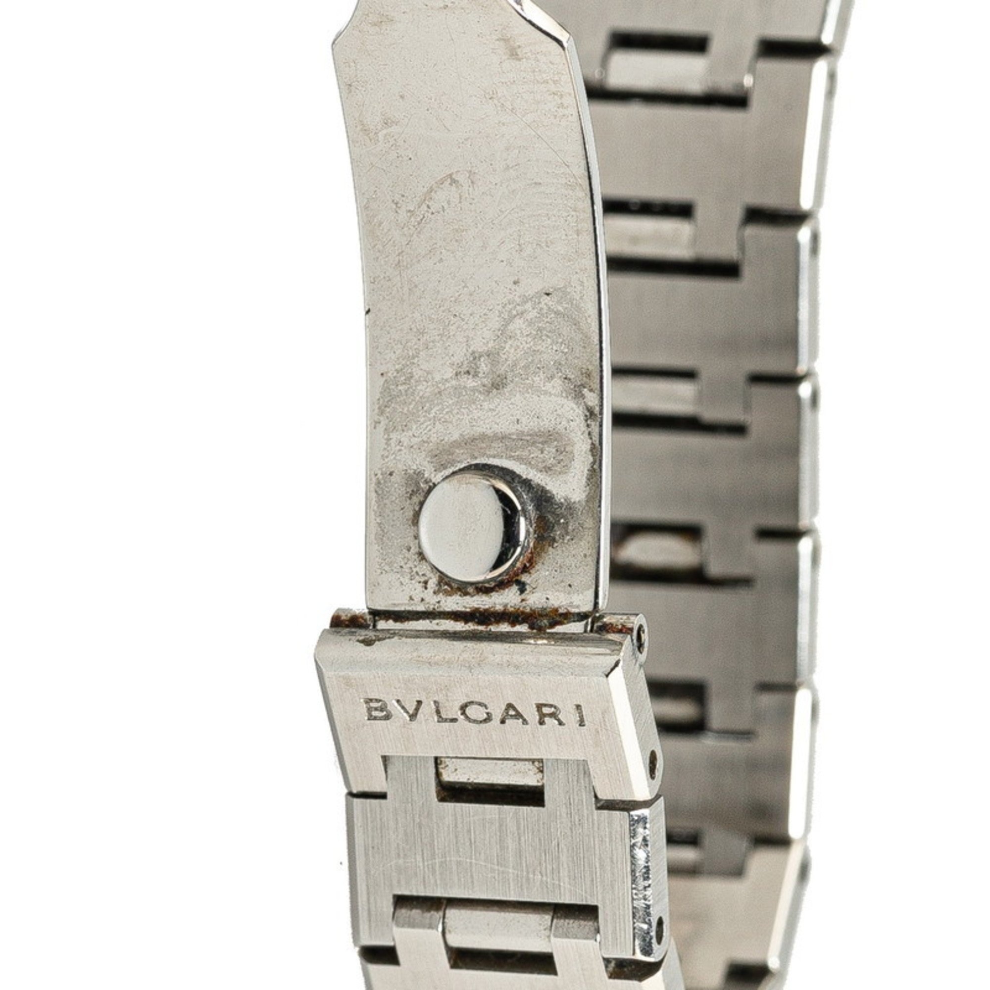 BVLGARI Watch BB23SS Quartz Black Dial Stainless Steel Women's