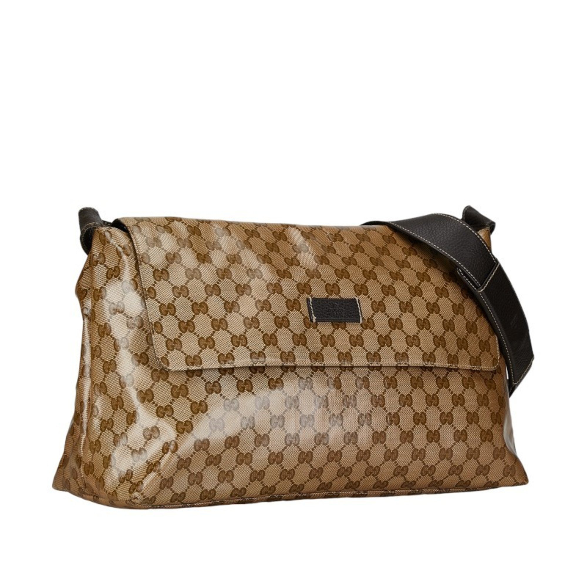 Gucci GG Crystal Shoulder Bag 272350 Beige PVC Leather Women's GUCCI