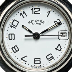 Hermes Clipper Watch CL4.210 Quartz White Dial Stainless Steel Women's HERMES