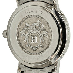 Hermes Clipper Watch CL4.210 Quartz White Dial Stainless Steel Women's HERMES