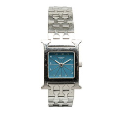 Hermes H Watch Wristwatch HH1.210 Quartz Blue Dial Stainless Steel Ladies HERMES