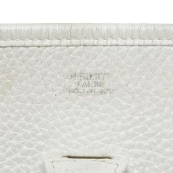 Hermes Evelyn PM Shoulder Bag White Silver Leather Women's HERMES