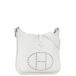 Hermes Evelyn PM Shoulder Bag White Silver Leather Women's HERMES