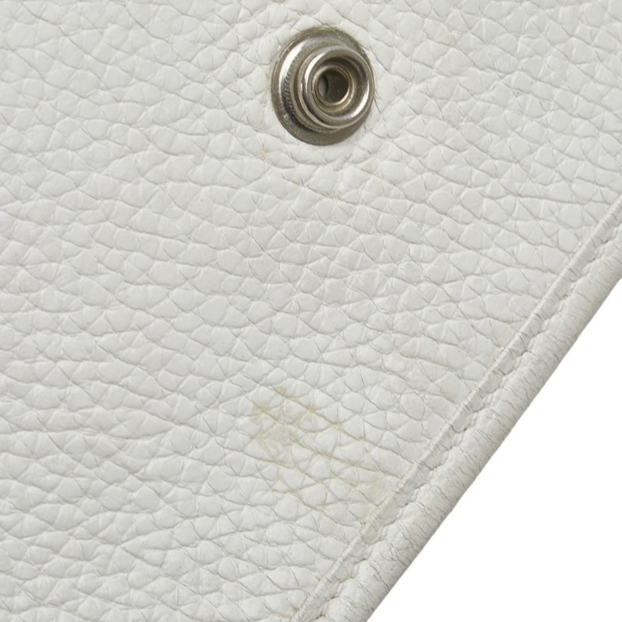 Hermes Evelyn PM Shoulder Bag White Silver Leather Women's HERMES