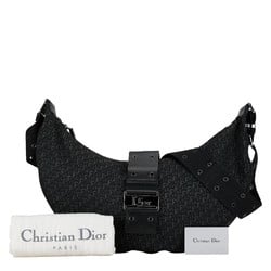 Christian Dior Dior Trotter Shoulder Bag Black Canvas Women's