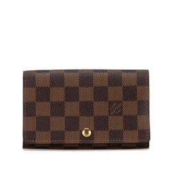 Louis Vuitton Damier Portemonnay Bi-fold Wallet N61730 Brown PVC Leather Women's LOUIS VUITTON