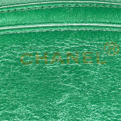 Chanel Coco Mark Matelasse Bag Parents Only Handbag Green Gold Leather Women's CHANEL