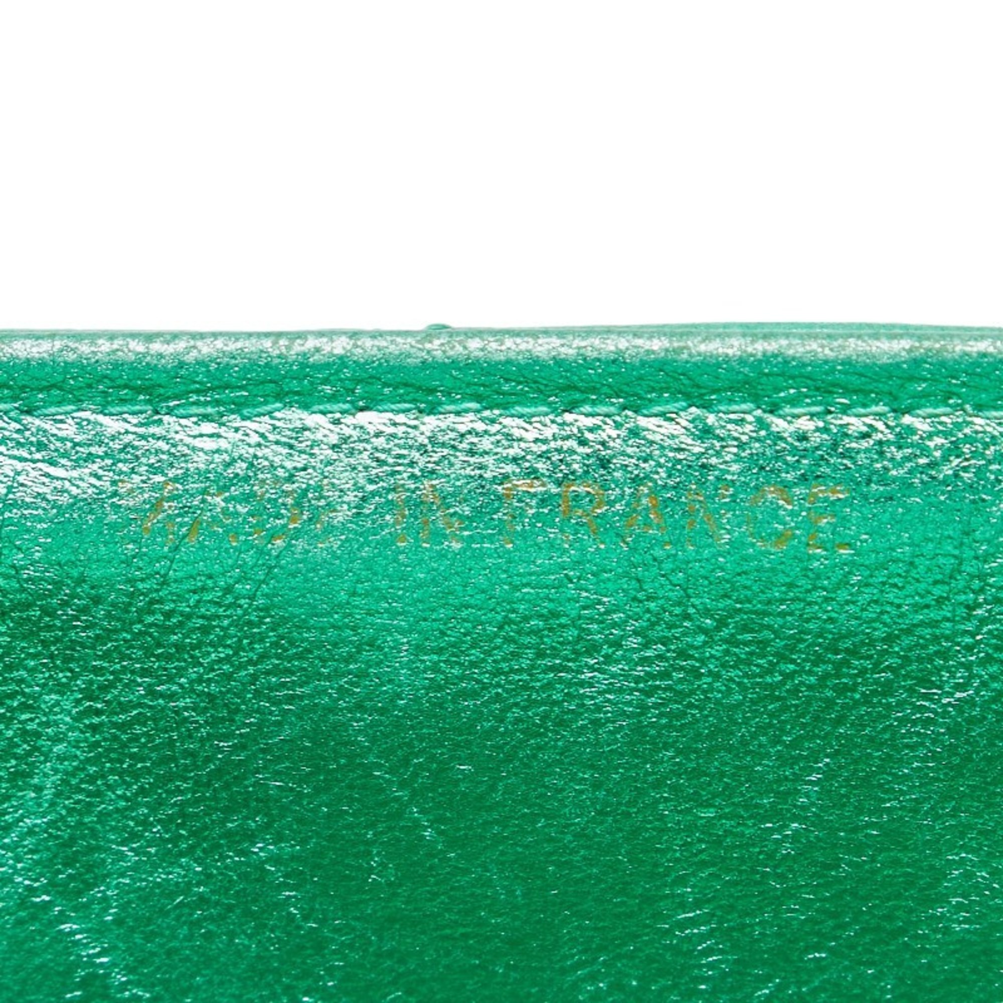 Chanel Coco Mark Matelasse Bag Parents Only Handbag Green Gold Leather Women's CHANEL