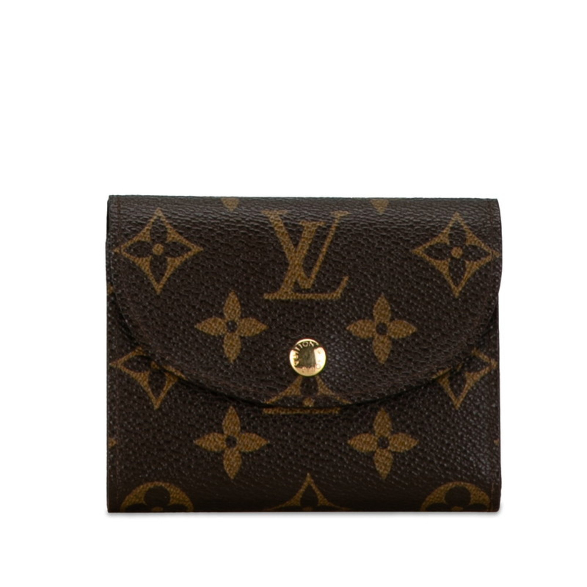 Louis Vuitton Monogram Portefeuille Helene Bi-fold Wallet Compact M60253 Brown PVC Women's LOUIS VUITTON