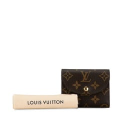 Louis Vuitton Monogram Portefeuille Helene Bi-fold Wallet Compact M60253 Brown PVC Women's LOUIS VUITTON