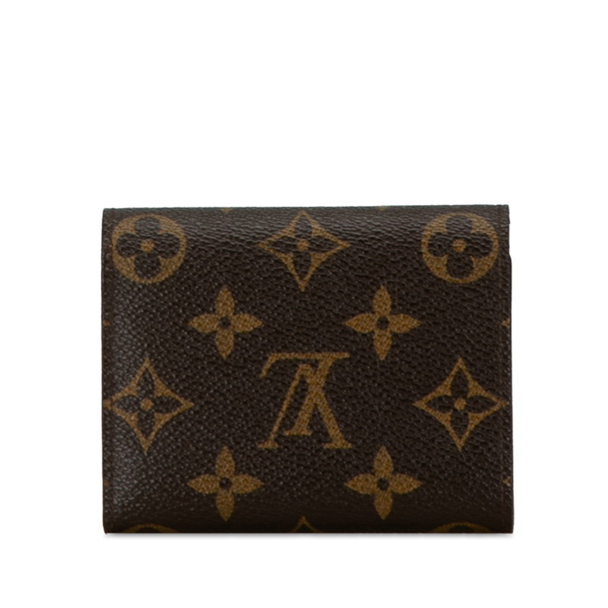 Louis Vuitton Monogram Portefeuille Helene Bi-fold Wallet Compact M60253 Brown PVC Women's LOUIS VUITTON