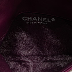 Chanel Coco Mark Matelasse Chain Shoulder Bag Purple Silver Leather Women's CHANEL