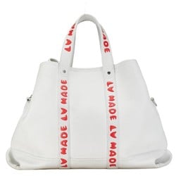 Louis Vuitton NIGO collaboration trolley tote bag shoulder M59366 white multicolor leather men's LOUIS VUITTON