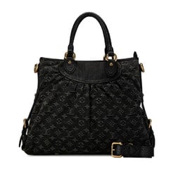 Louis Vuitton Monogram Denim Neo Cavi GM Handbag Shoulder Bag 2WAY M95352 Noir Black Canvas Leather Women's LOUIS VUITTON