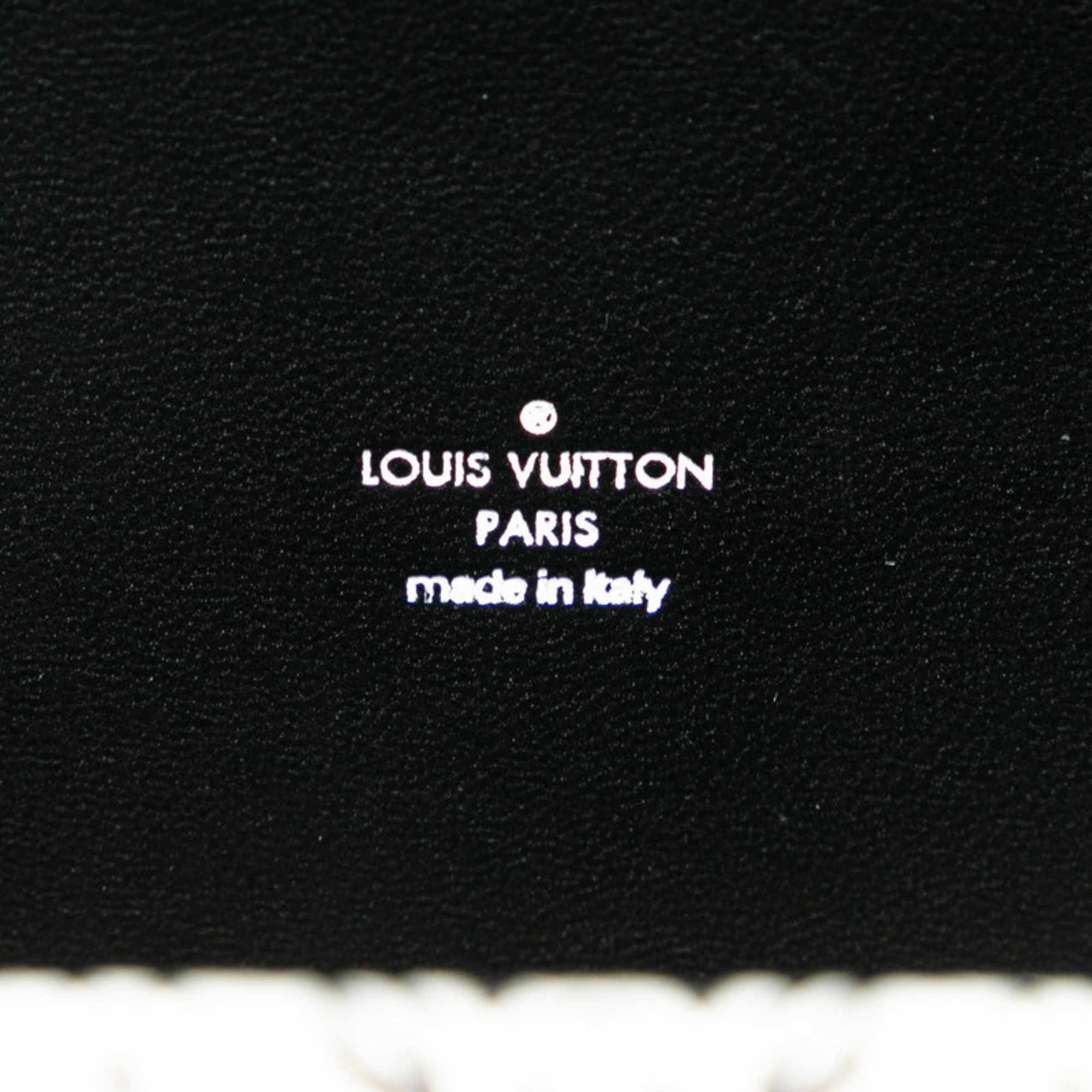 Louis Vuitton Petite Malle Feather Bag Handbag White Black Leather Women's LOUIS VUITTON