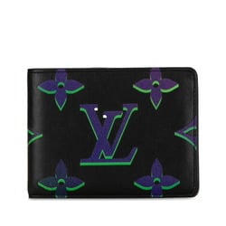 Louis Vuitton Monogram Spotlight Bi-fold Wallet Compact M82297 Noir Black Leather Women's LOUIS VUITTON