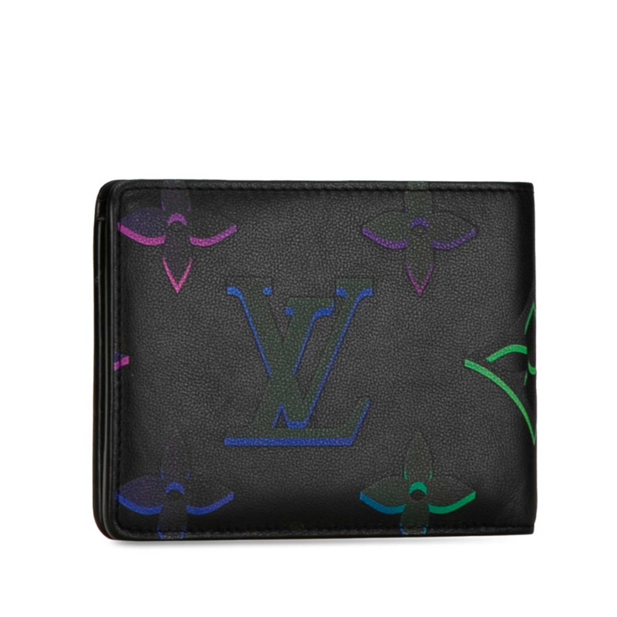 Louis Vuitton Monogram Spotlight Bi-fold Wallet Compact M82297 Noir Black Leather Women's LOUIS VUITTON