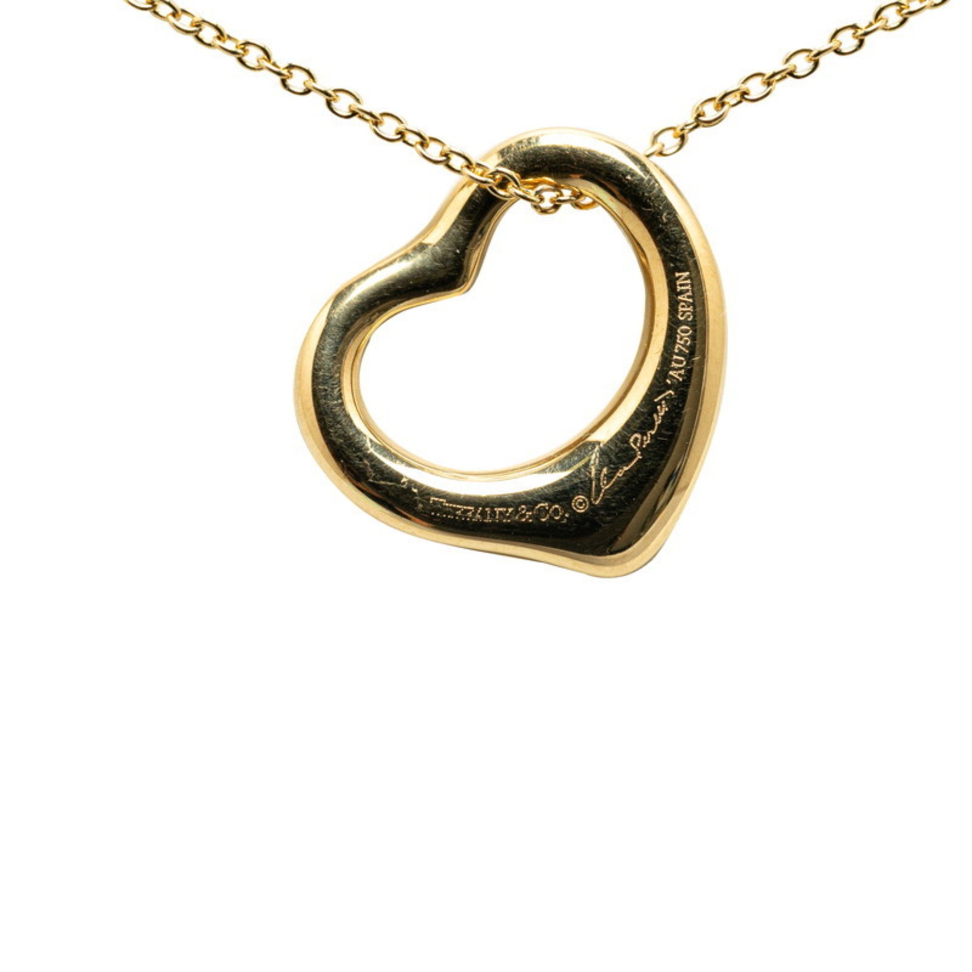 Tiffany Heart Necklace K18YG Yellow Gold Ladies TIFFANY&Co.