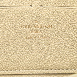 Louis Vuitton Bicolor Monogram Empreinte Portefeuille Clemence Round Long Wallet M82478 Creme Beige Calf Leather Women's LOUIS VUITTON