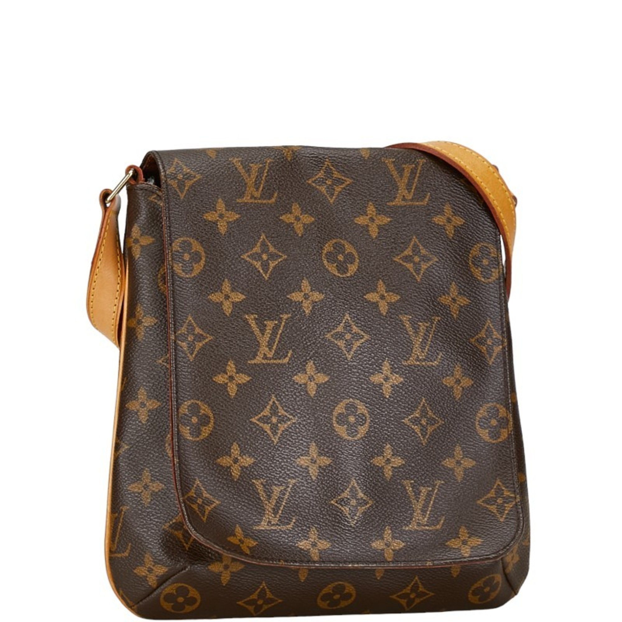 Louis Vuitton Monogram Musette Salsa Short Shoulder Bag M51258 Brown PVC Leather Women's LOUIS VUITTON