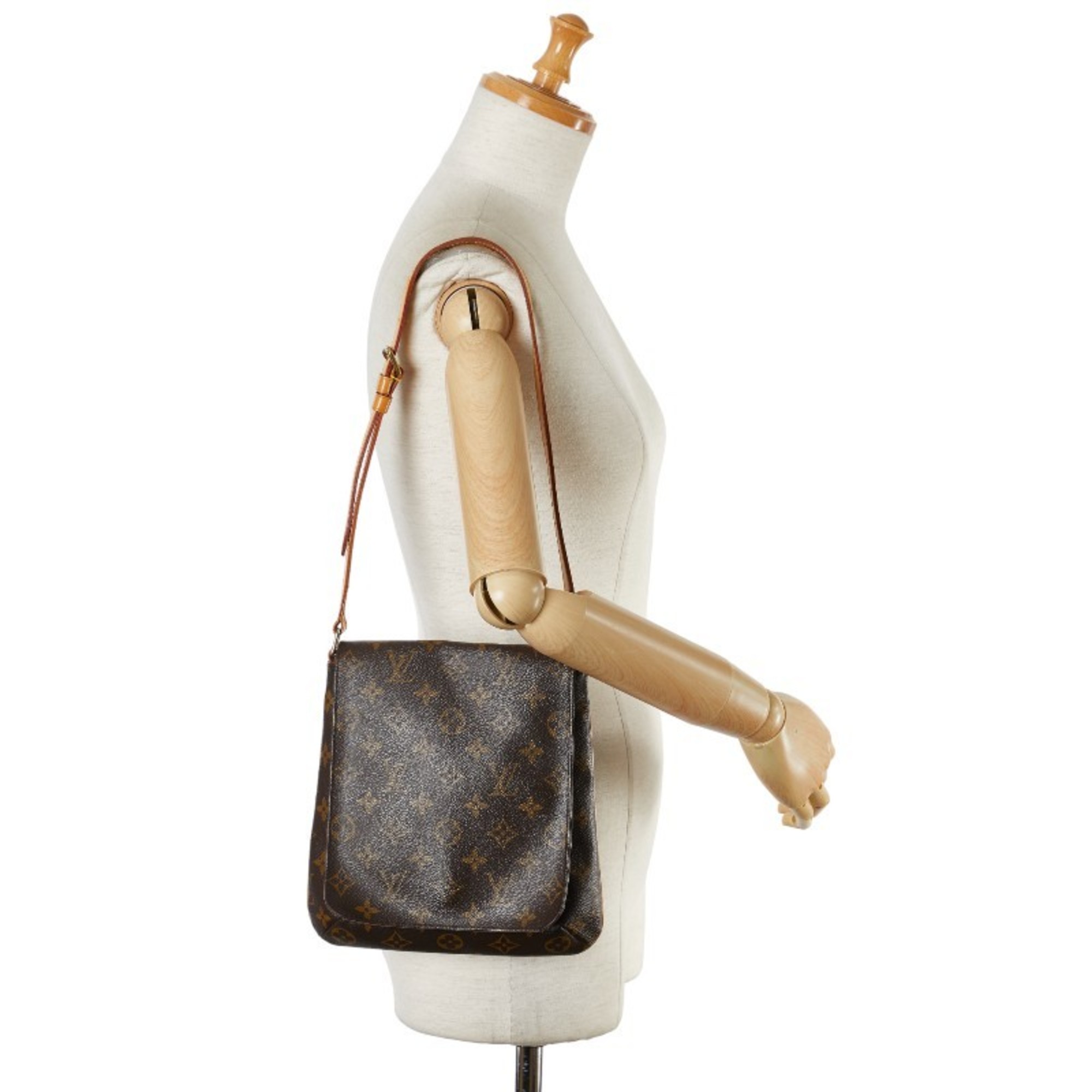 Louis Vuitton Monogram Musette Salsa Short Shoulder Bag M51258 Brown PVC Leather Women's LOUIS VUITTON