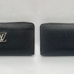 LOUIS VUITTON Louis Vuitton Zippy Lock Me Round Long Wallet M62622 Black