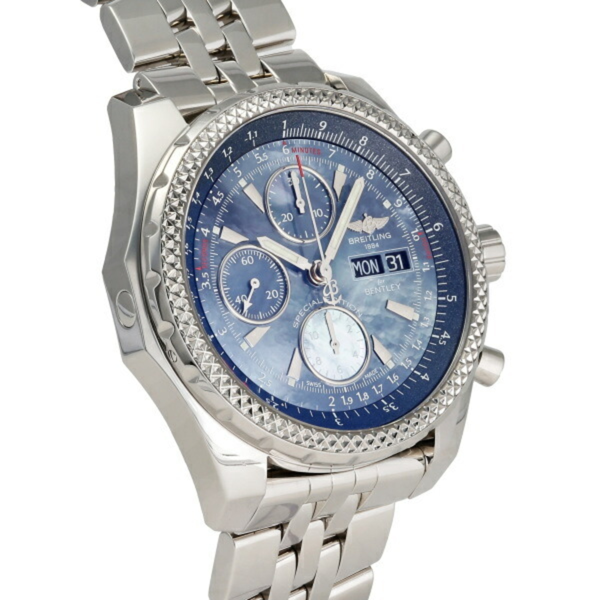 BREITLING Bentley GT Mother of Pearl Limited Edition A133627X BE63 Blue Dial Men's Watch