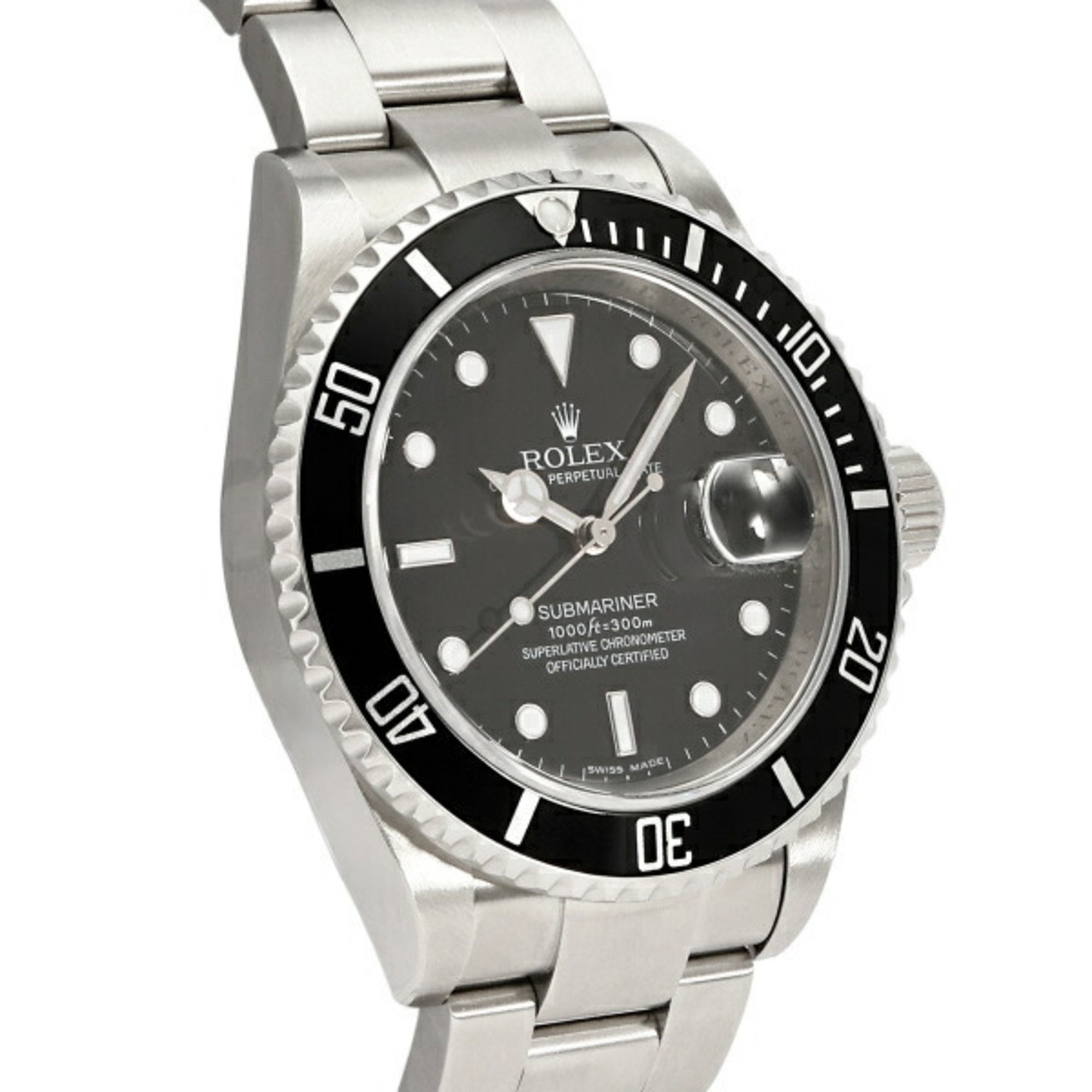 Rolex Submariner Date 16610 Black Dial Men's Watch