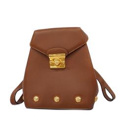 Salvatore Ferragamo Backpack Leather Light Brown Women's