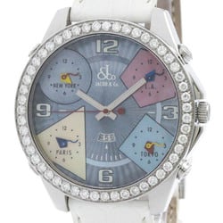 Polished Jacob & Co. Five Time Zone 47mm Diamond MOP Dial Mens Watch BF572192